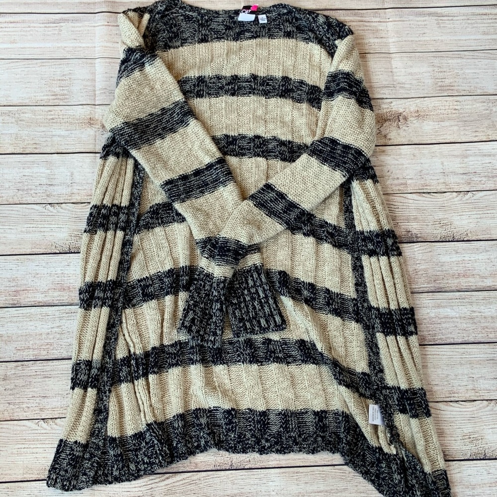 A knit cardigan